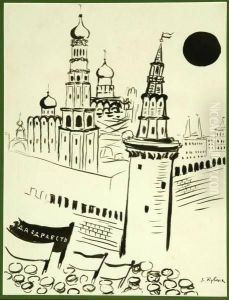 Silent Mob At The Kremlin by Issachar ber Ryback