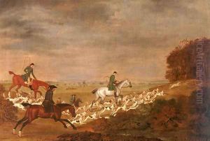 Going To Cover; Sir William Jolliffe With His Hounds Riding Toward A Covert by James Seymour