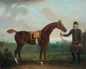 Old Fox held by a Groom by James Seymour