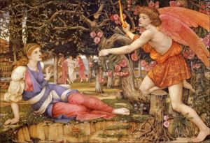 Love and the Maiden by John Roddam Spencer Stanhope