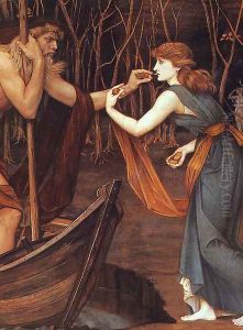 Psyche & Charon by John Roddam Spencer Stanhope