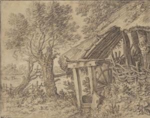A Watermill With Pasture And Meadows Beyond by Herman Saftleven