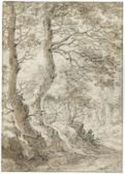 A Forest Interior, With A Seated Figure - view 1