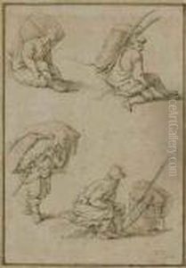 Studies Of Figures, After Teniers