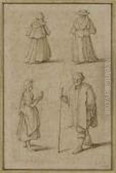 Studies Of Figures, After Teniers - view 1