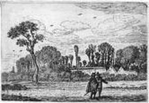 Landschaft Mit Zwei Mannern Im Gesprach Landschaft Mit Zwei Mannern Im Gesprach