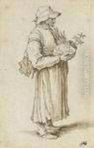 A Tinker Carrying Her Wares by Herman Saftleven