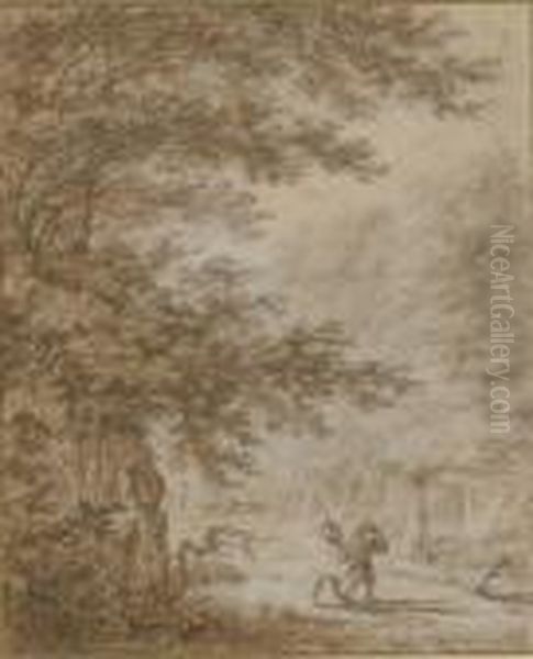 Travellers In A Forest - view 1