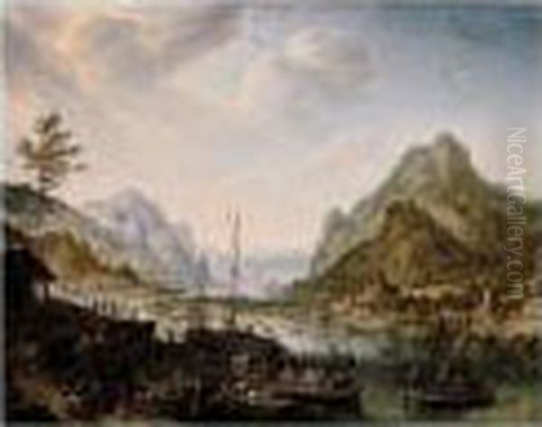 A Rhenish River Landscape Capriccio - view 1