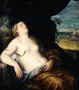 Dead Cleopatra by Lambert Sustris