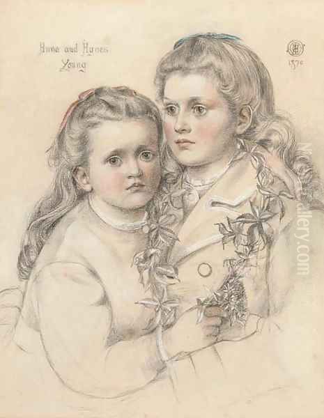 Double portrait of Anna and Agnes Young, half-length - view 1