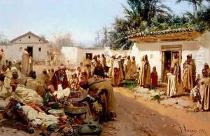 Arab Village Scene, 1883 2 by Gustavo Simoni