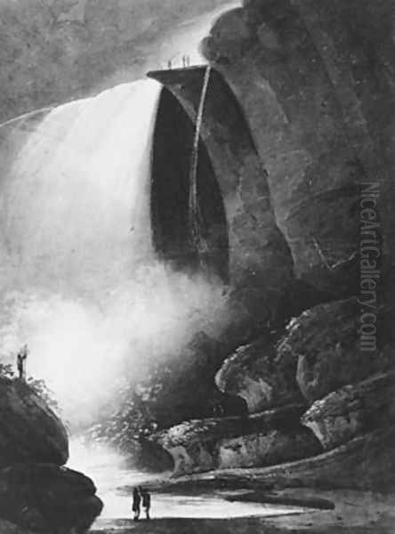Niagara Falls--Table Rock by Moonlight - view 1