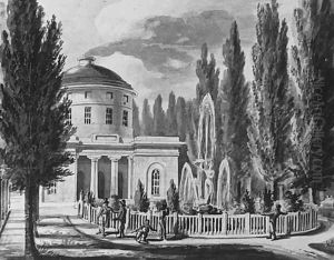 Centre Square and the Marble Water Works, Philadelphia by Pavel Petrovich Svinin