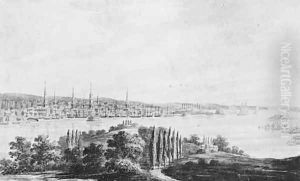 New York City and Harbor from Weehawken by Pavel Petrovich Svinin