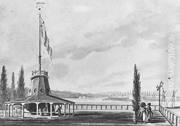 The Traveler's First View of New York--The Battery and Flagstaff - view 1