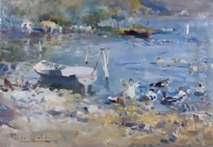 Anatre Nel Lago Di Mergozzo by Paolo Sala