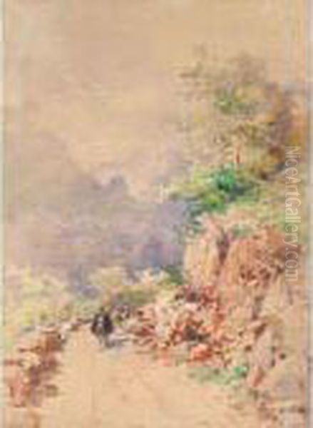 Figure A Cavallo Nel Viale - view 1