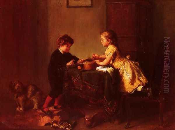 Children Playing with a Guitar - view 1
