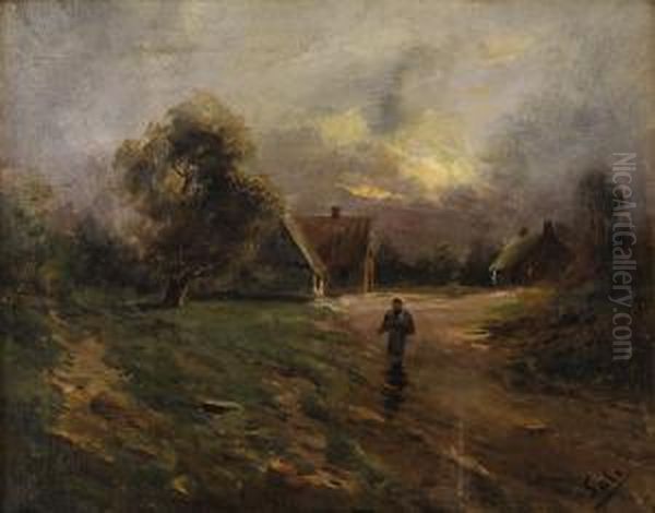 Evening Village Scene - view 1