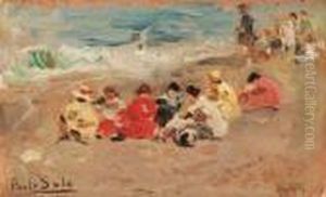 Figure Sulla Spiaggia by Paolo Sala