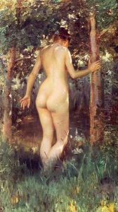Study Of A Nude Woman by Julius LeBlanc Stewart