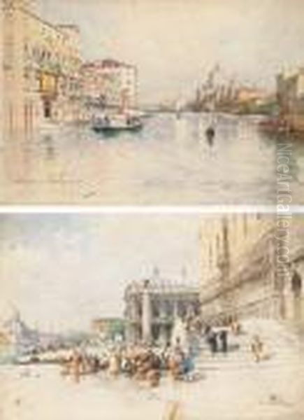 The Grand Canal With Santa Maria
 Della Salute, Venice; And Thedoge's Palace, And The Molo, Looking West - view 1