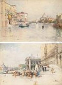 The Grand Canal With Santa Maria
 Della Salute, Venice; And Thedoge's Palace, And The Molo, Looking West by Paolo Sala