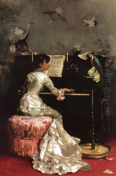 Young Woman at Piano - view 1