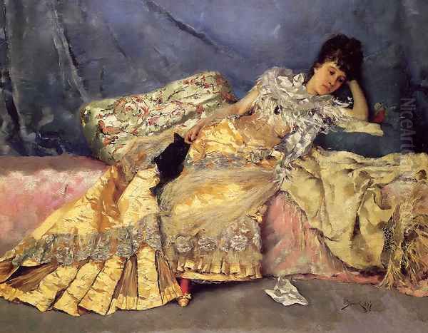 Lady On A Pink Divan - view 1