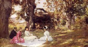 Picnic Under The Trees by Julius LeBlanc Stewart