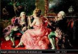 Oleo Sobre Tabla. Firmado En
Roma. Gran Maestro De La Pintura Galante, Famoso Por Sus Escenas
Dieciochescas Ambientadas En La Epoca De Luis Xv. En Estas Obras Donde
Aparecen Caballeros, Damas Y Cardenales En Lujosos Interiores Palaciegos
Tratados Oleo Sobre Tabla. Firmado En
Roma. Gran Maestro De La Pintura Galante, Famoso Por Sus Escenas
Dieciochescas Ambientadas En La Epoca De Luis Xv. En Estas Obras Donde
Aparecen Caballeros, Damas Y Cardenales En Lujosos Interiores Palaciegos
Tratados