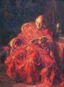 Cardenal Leyendo by Juan Pablo Salinas Y Teruel