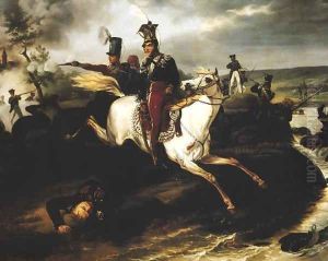Death of Prince Jozef Poniatowski by January Suchodolski