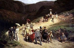 Travellers in Auvergne, 1876 by Konstantin Apollonovich Savitsky