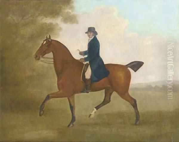 A gentleman on a chestnut hunter - view 1