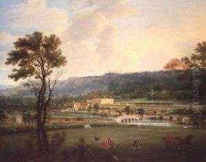 A view of Chatsworth, Derbyshire, from the South West c.1743-44 by Thomas Smith of Derby