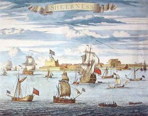 Sheerness, Kent, engraved by Johannes Kip 1652-1722