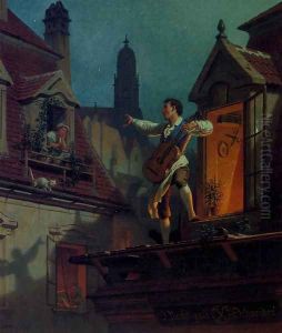 A Moonlit Serenade by Franz Schams