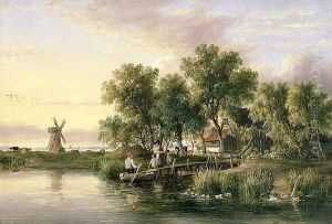 A Sunlit Norfolk River landscape