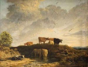 Cows at a Watering Place by James Stark