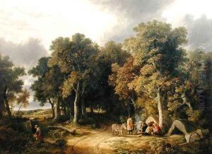 Encampment in a Wooded Landscape