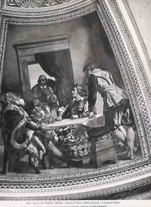 Galileo Galilei 1564-1642 in Arcetri with his pupils, Evangelista Torricelli 1608-47 and Vincenzo Viviani 1622-1703 from the Tribune of Galileo by Luigi Sabatelli