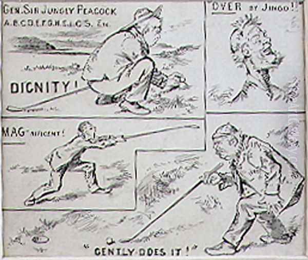 Golfing Moves, illustration from Graphic magazine, pub. c.1870 - view 1