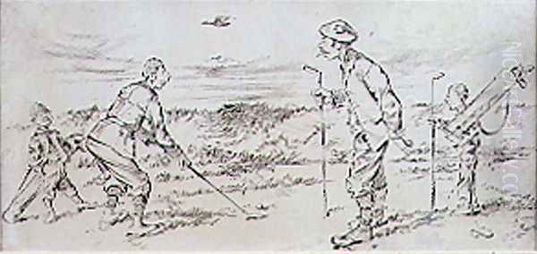 Bunkered, illustration from Graphic magazine, pub. c.1870 - view 1