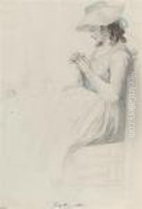 Portrait Of Lady Emma Hamilton by Paul Sandby