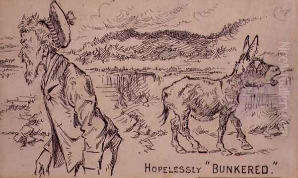 Hopelessly Bunkered, illustration from Graphic magazine, pub. c.1870 - view 1