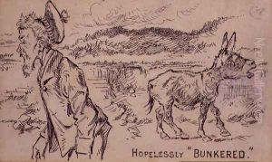 Hopelessly Bunkered, illustration from Graphic magazine, pub. c.1870
