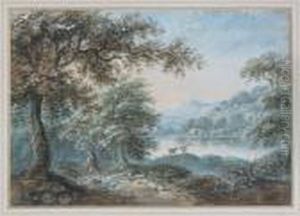 Lake Landscape With A Traveller Lake Landscape With A Traveller