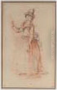 Female Figure Study by Paul Sandby